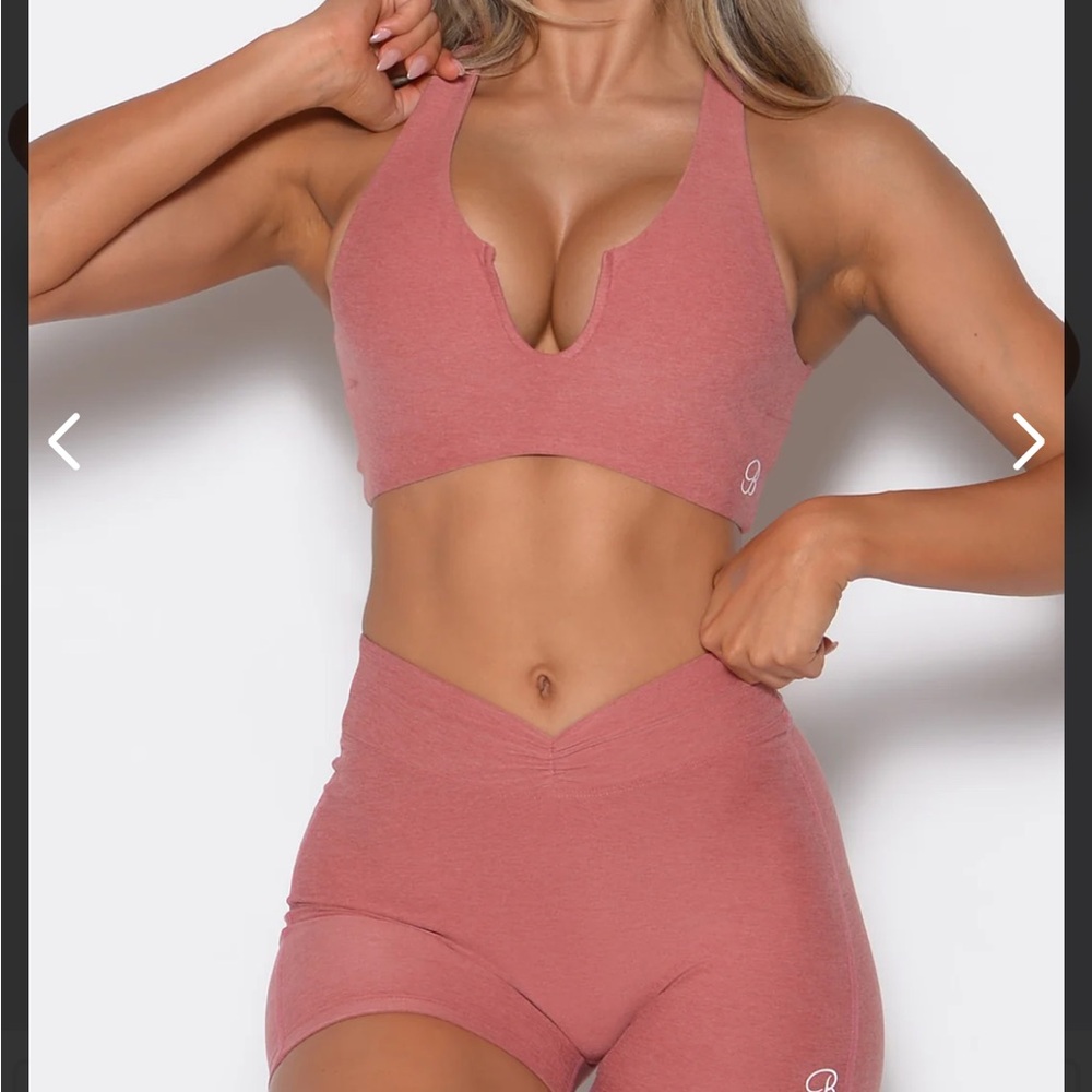 Bombshell Sportswear Ace Sports Bra in the color Clay